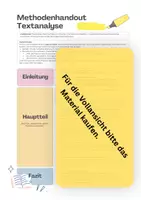 Vorschau - Merkblätter - Methodenhandout - Textanalyse für den SoWi-Unterricht - Deckblatt