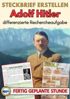 Vorschau - Arbeitsblätter - Das Leben von Adolf Hitler AB2 Steckbrief erstellen - Deckblatt