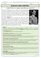 Vorschau - Arbeitsblätter - Das Leben von Adolf Hitler AB2 Steckbrief erstellen - Seite 1
