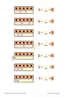 Vorschau - Stationenlernen - Addition bis 5, mit proportionalen Zahlzerlegungen rechnen - Seite 1