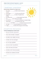 Vorschau - Arbeitsblätter - PRESENT PROGRESSIVE - Sommer & Ferien Aufgaben - Seite 1