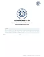 Vorschau - Arbeitsblätter - Konnektoren / Konjunktionen (B2-C1) allgemeiner Wortschatz - Deckblatt