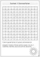 Vorschau - Arbeitsblätter - Rätselwerkstatt Sommerferien - Klasse 3/4 - Seite 1