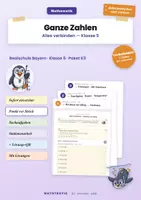 Vorschau - Arbeitsblätter - Ganze Zahlen Klasse 5 – Rechnen im Alltag & Punkt vor Strich - Deckblatt