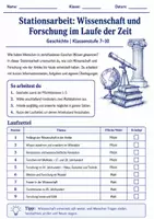 Vorschau - Stationenlernen - Stationsarbeit Wissenschaft und Forschung im Laufe der Zeit - Seite 1