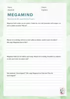 Vorschau - Arbeitsblätter - Ein Fragebogen zu MEGAMIND den Film von Drea*Work*s - Deckblatt