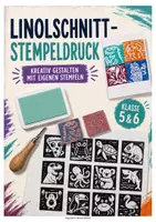 Vorschau - Arbeitsblätter - Kunst Linoldruck - Linolschnitt - Stempeldruck Klasse 5 & 6 - Deckblatt