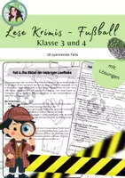 Vorschau - Arbeitsblätter - Lese Krimis Fußball / WM / Klasse 3 und 4 / Textverständnis - Deckblatt