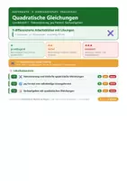 Vorschau - Arbeitsblätter - Mathematik 9 Realschule - Quadratische Gleichungen - Deckblatt