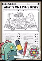 Vorschau - Arbeitsblätter - SCHOOL THINGS - What's on Lisa's desk? (Reading Comprehension) - Deckblatt