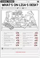 Vorschau - Arbeitsblätter - SCHOOL THINGS - What's on Lisa's desk? (Reading Comprehension) - Seite 2