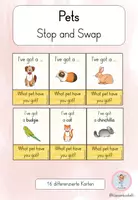 Vorschau - Spiele - Pets Stop and Swap I Walk and Talk I What pet have you got? I Englisch Grundschule - Deckblatt