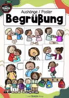 Vorschau - Poster - Morning greetings / Begrüßung - Bildkarten - Deckblatt