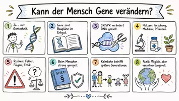 Vorschau - Arbeitsblätter - Arbeitsblätter zum Thema "Kann der Mensch Gene verändern?" + Lösung & MP3 + Mindmap + Infografik - Seite 1