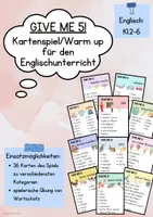 Vorschau - Aufgabenkarten - Give me 5! Kartenset (Wortschatz) - Deckblatt