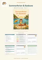 Vorschau - Arbeitsblätter - Sommerferien am Badesee - Differenziertes Leseheft - Deckblatt