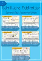 Vorschau - Aufgabenkarten - schriftliche Subtraktion - bayerisches Abziehverfahren - Deckblatt