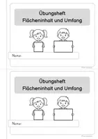 Vorschau - Arbeitsblätter - Übungsheft - Flächeninhalt und Umfang (Arbeitsblätter) - Seite 1