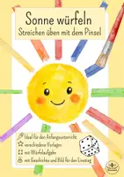 Vorschau - Spiele - Sonne würfeln - Anfangsunterricht Kunst Grundschule Klasse 1 - Umgang mit Wasserfarben und Pinsel lernen - Deckblatt