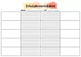 Vorschau - Arbeitsblätter - Mein Schuljahr im Rückblick - Seite 3