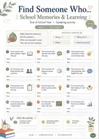 Vorschau - Arbeitsblätter - Find Someone Who… End of School Year | Englisch Speaking Activity zum Schuljahresende - Seite 2
