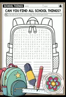 Vorschau - Arbeitsblätter - SCHOOL THINGS - Materialpaket - Seite 1