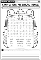 Vorschau - Arbeitsblätter - SCHOOL THINGS - Word Search (Worksheet) - Seite 3