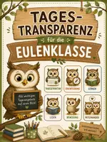 Vorschau - Präsentationen/Tafelbilder - Tagestransparenz Eulenklasse - Klassentier Eule - Deckblatt