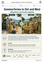 Vorschau - Arbeitsblätter - Sommerferien in Ost und West Alltag Reisen und Freizeit vergleichen - Deckblatt