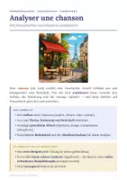 Vorschau - Arbeitsblätter - Chanson analysieren - Französisch Klasse 10 - Seite 1