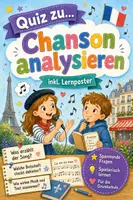 Vorschau - Arbeitsblätter - Chanson analysieren - Französisch Klasse 10 - Deckblatt