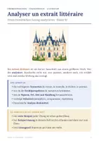 Vorschau - Arbeitsblätter - Literarischen Auszug analysieren Französisch - Seite 1