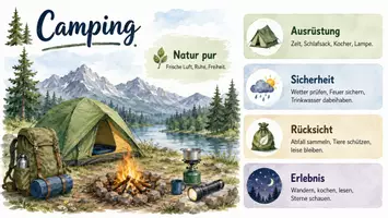 Vorschau - Arbeitsblätter - Arbeitsblätter zum Thema "Camping" + Lösung & MP3 + Infografik - Seite 3