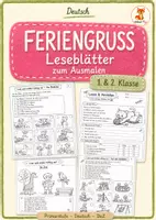 Vorschau - Arbeitsblätter - Feriengruß Leseblätter – 1./2. Klasse 📖🎨 - Seite 1