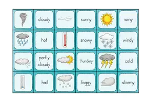 Vorschau - Spiele - Weather Domino & Gedächtnisspiel I Englisch Grundschule I Weather Words - Seite 2