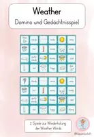 Vorschau - Spiele - Weather Domino & Gedächtnisspiel I Englisch Grundschule I Weather Words - Deckblatt