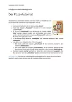 Vorschau - Arbeitsblätter - Der Pizza Automat - Deckblatt