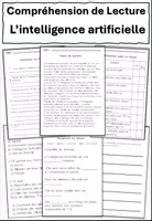 Aperçu - Feuilles d'exercices - L’intelligence artificielleCompréhension de Lecture - Page de couverture