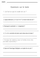 Aperçu - Feuilles d'exercices - mode de vieCompréhension de Lecture - Page 2