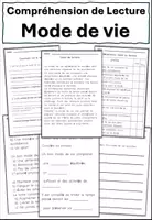 Aperçu - Feuilles d'exercices - mode de vieCompréhension de Lecture - Page de couverture