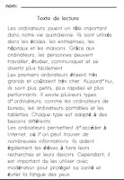 Aperçu - Feuilles d'exercices - les ordinateursCompréhension de Lecture - Page 1