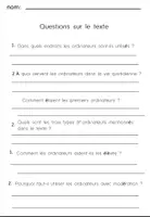 Aperçu - Feuilles d'exercices - les ordinateursCompréhension de Lecture - Page 2