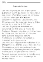Aperçu - Feuilles d'exercices - les jeux olympiquesCompréhension de Lecture - Page 1