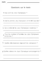 Aperçu - Feuilles d'exercices - les jeux olympiquesCompréhension de Lecture - Page 2