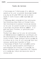 Aperçu - Feuilles d'exercices - l'alunissageCompréhension de Lecture - Page 1