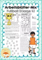 Vorschau - Arbeitsblätter - Fußball - Arbeitsblätter - Mix (Deutsch und Mathe/ Klasse 4) - Deckblatt