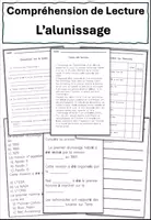 Aperçu - Feuilles d'exercices - l'alunissageCompréhension de Lecture - Page de couverture
