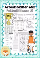 Vorschau - Arbeitsblätter - Fußball - Arbeitsblätter - Mix (Deutsch und Mathe/ Klasse 2) - Deckblatt