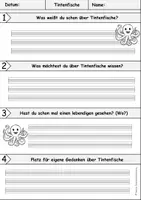 Vorschau - Arbeitsblätter - Kraken & Tintenfische | Sachtext, Arbeitsblätter mit Lösung - Klasse 2 - Seite 3