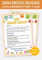 Vorschau - Fördermaterial/Inklusion - Zeugnis 1. Klasse | Das wahre Zeugnis | Erstes Zeugnis | Abschluss der 1. Klasse | Schuljahresende Grundschule | Zeugnisbeilage zum Schuljahresende - Deckblatt